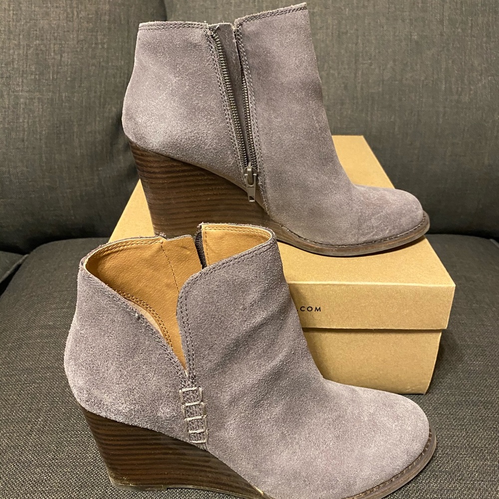 Lucky Brand Grey Wedges